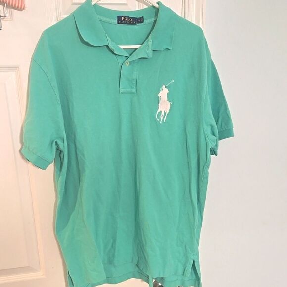 Polo by Ralph Lauren Green Classic Polo Shirt large pony - Picture 1 of 4